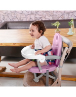 Silla Para Comer Con Elevación Rosa Multikids - Imagen 4