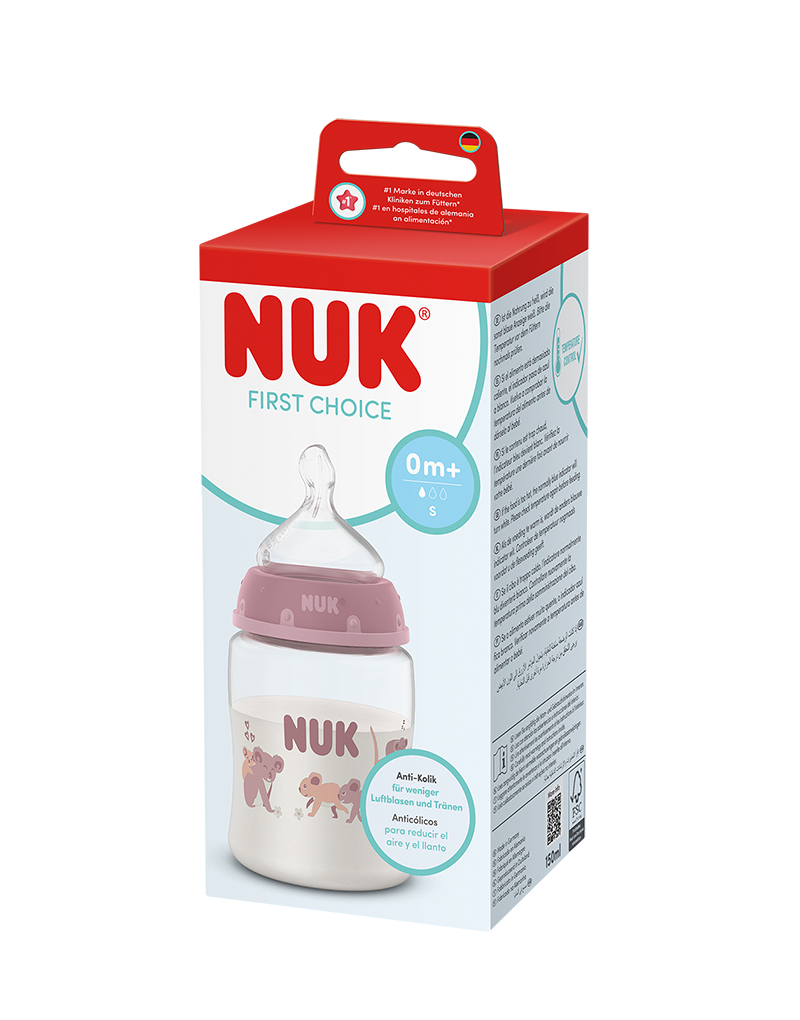 BIBERON FC 150ML NIÑA (EMPAQUE) Biberón Fc 150ml Silicona Nuk - Imagen 1