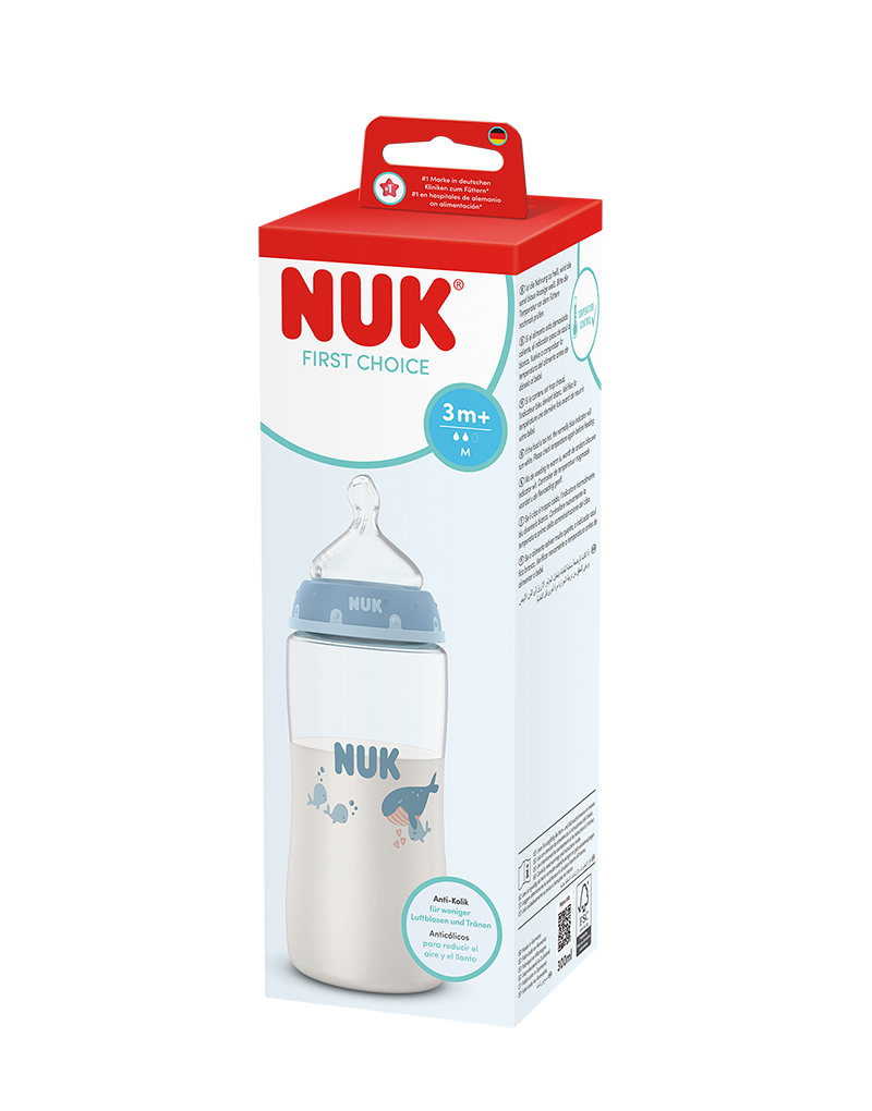 BIBERON FC 300ML NIÑO (EMPAQUE) Biberón Fc 300ml Silicona Nuk - Imagen 1
